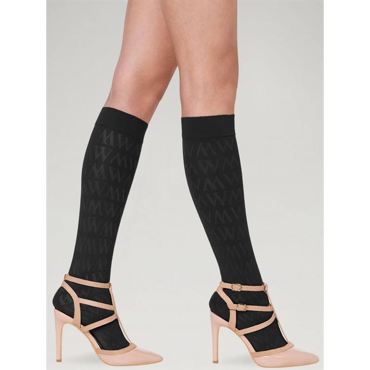 Wolford Monogram Knee-Highs, Sort